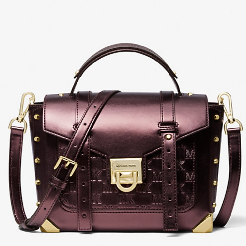Michael Kors Manhattan Medium Hardware Metallic Purse